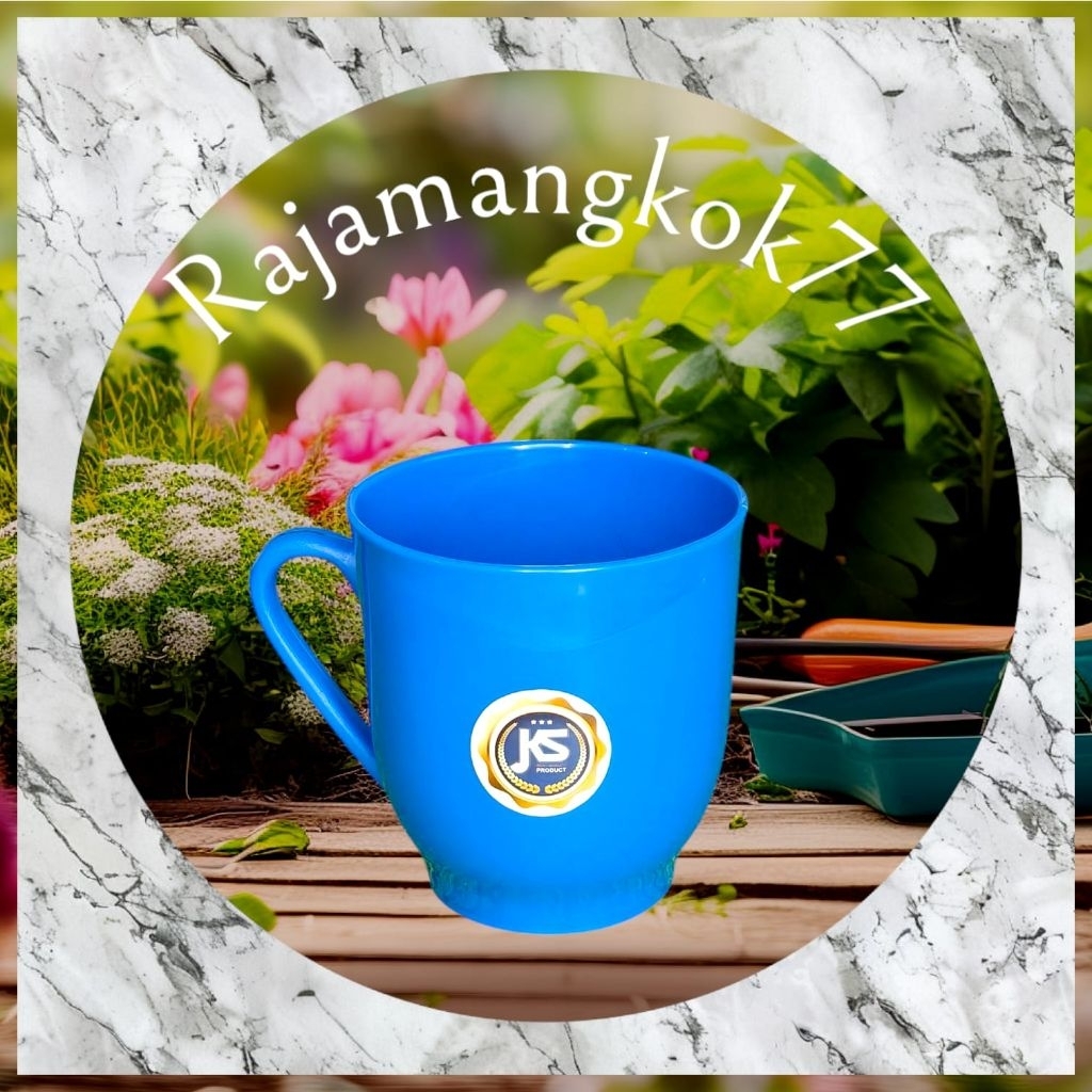 GELAS CANGKIR PLASTIK 6 PCS BPA FREE WARNA BIRU