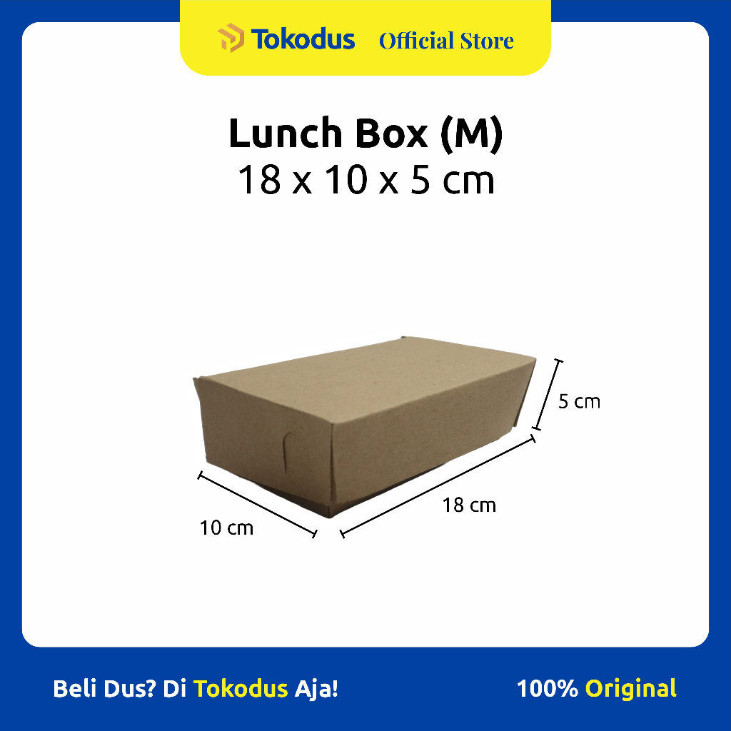 

Papper Lunch Box | Kotak Makan | Dus Packing Makanan | Dus Ayam Goreng uk 18 x 10 x 5 cm ( M ) - Tokodus Katapang