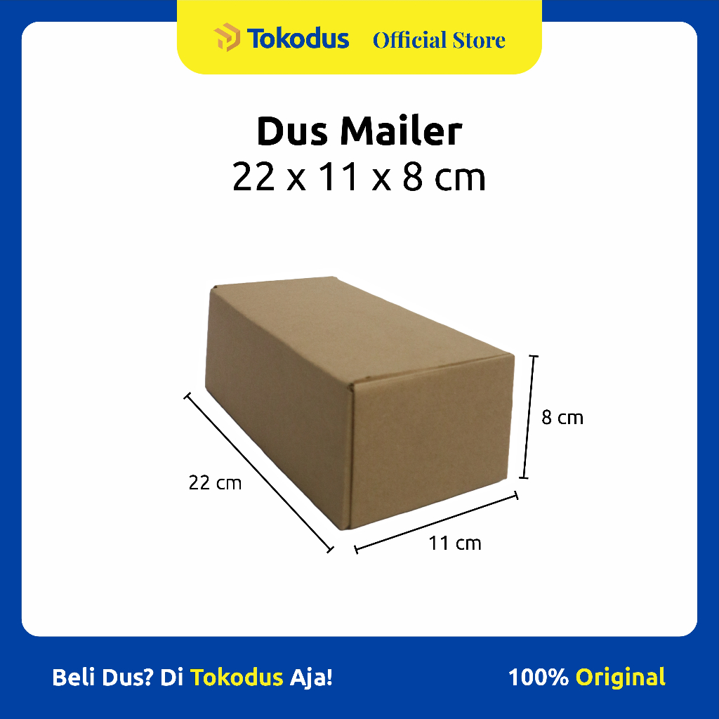 Dus Sepatu | Kotak Sepatu | Kardus Box Sepatu uk 22 x 11 x 8 cm - Tokodus Katapang