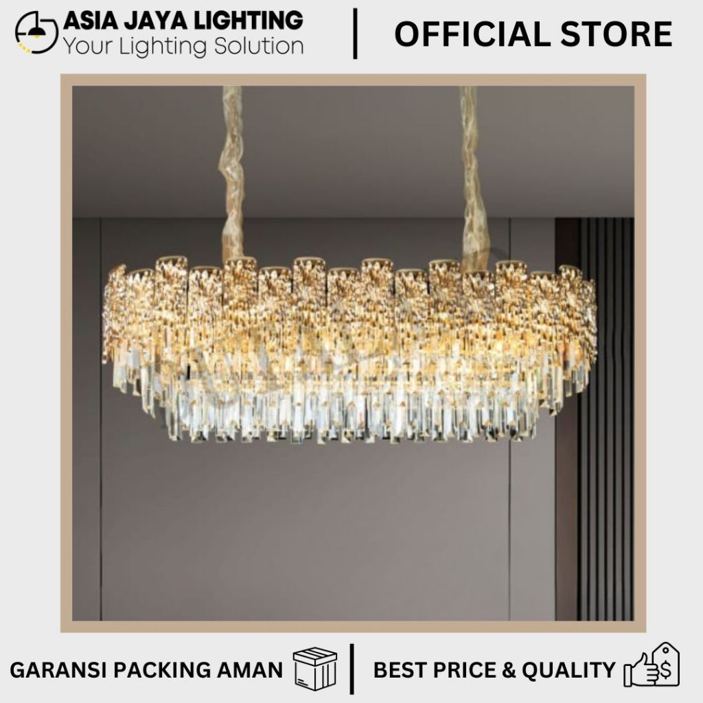 LAMPU GANTUNG KRISTAL / LAMPU KRISTAL HIAS / LAMPU KRISTAL GANTUNG / CHANDELIER KRISTAL / LAMPU KRIS
