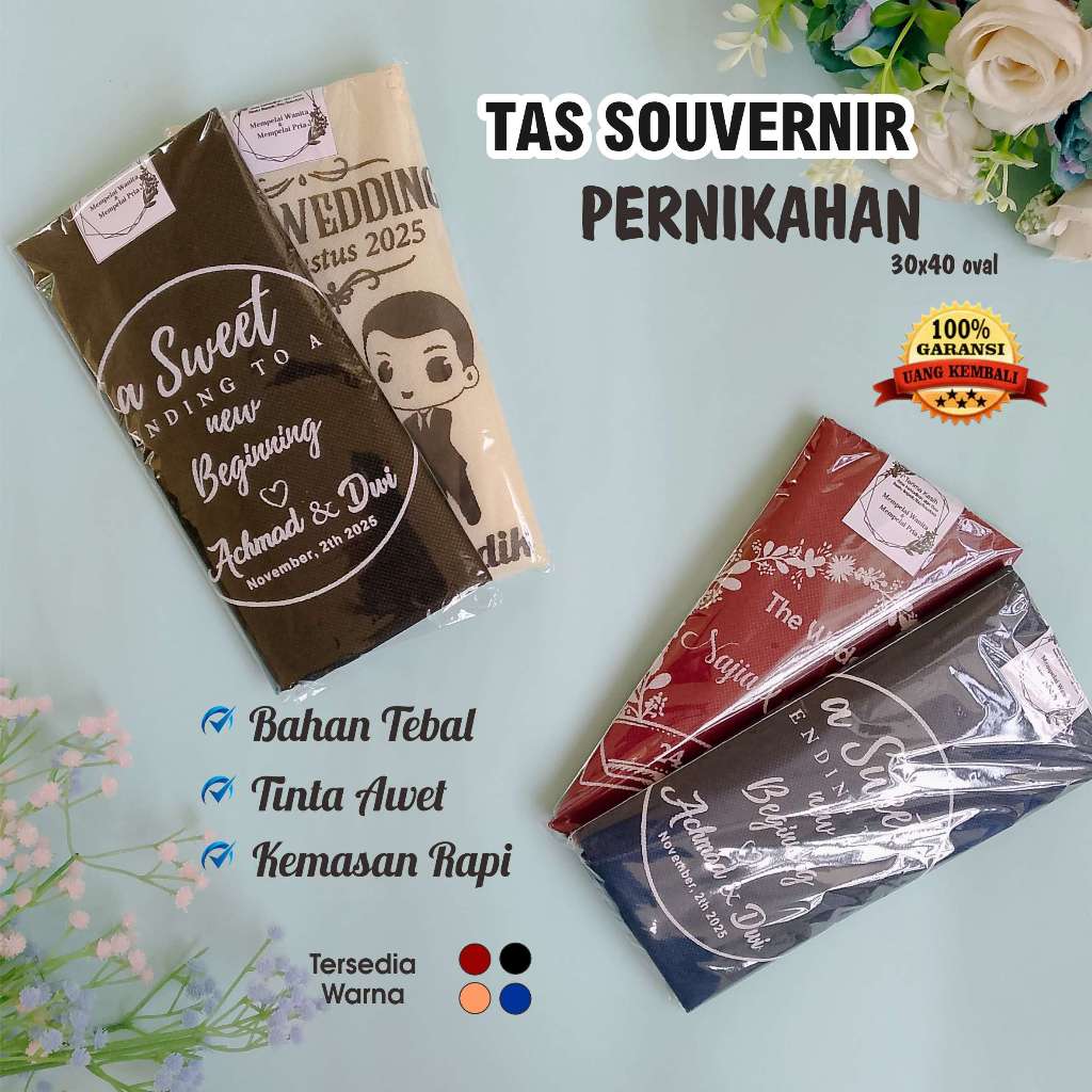 

RORO 17 | Tas Souvenir Pernikahan | 30x40 OVAL | Free Sablon | Bisa Untuk Berbagai Acara