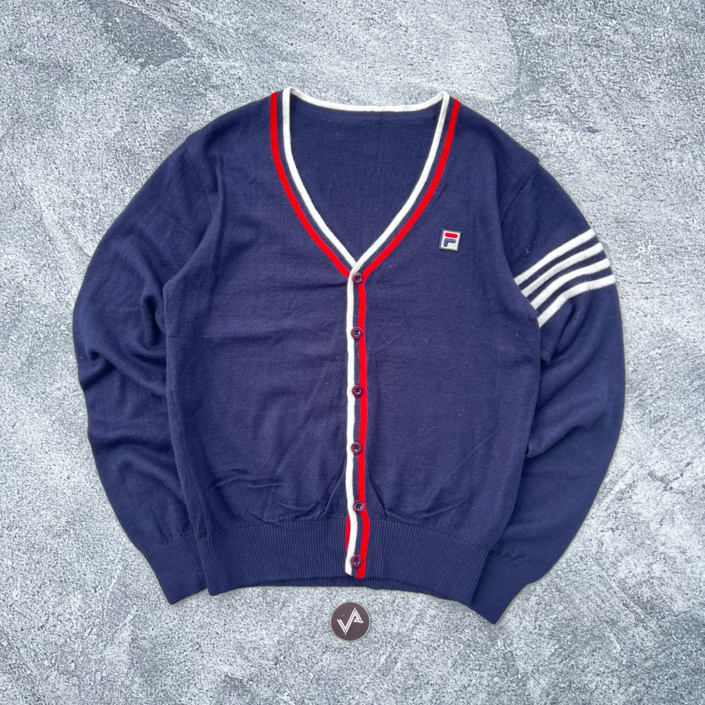 Cardigan Fila Knitwear Outline Rajut Cewek