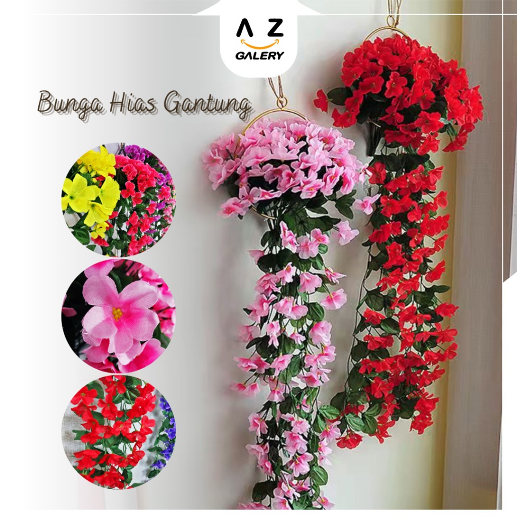 Bunga Juntai Hias Plastik Gantung Rambat Hiasan Dinding Rumah Artificial Flower Bunga Kembang PBP94