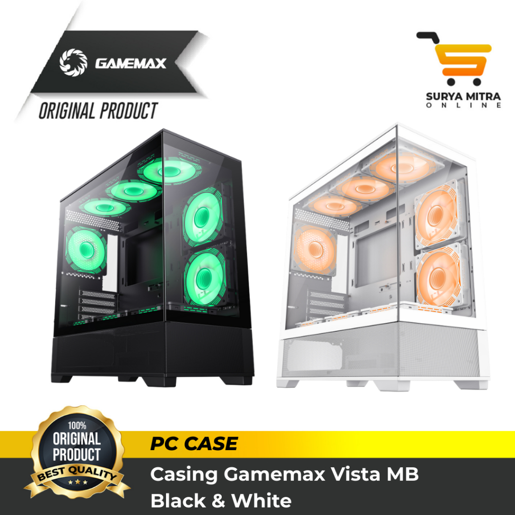 Gamemax Casing PC VISTA Micro ATX PC case