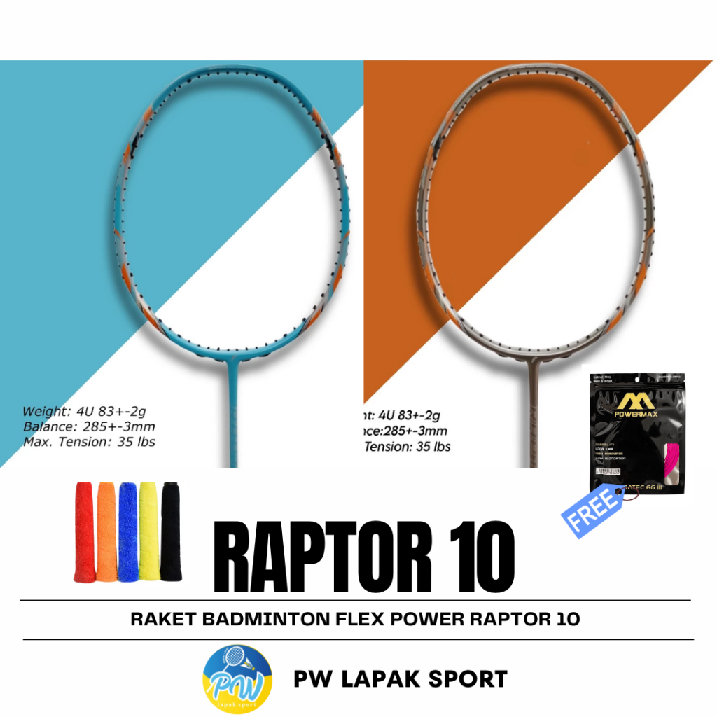 Raket Badminton Flex Power Raptor 10 Raket Bulu Tangkis Flex Power