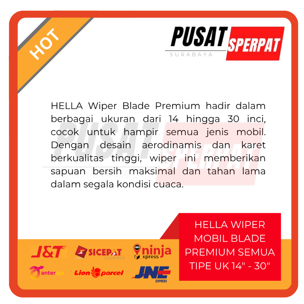 HELLA – WIPER HELLA BLADE ORIGINAL KARET WIPER MOBIL HALUS KUAT TAHAN LAMA ANTI GORES