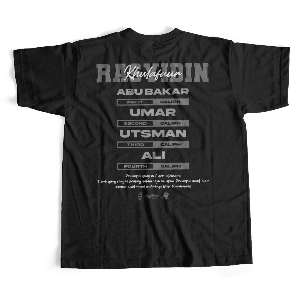 Kaos Dakwah Khulafaur Rasyidin REFLEKTIF Bisa Memantulkan Cahaya - Original Shaqueena Project