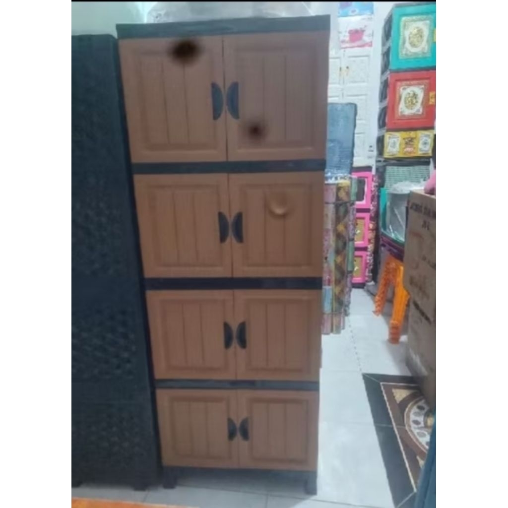 lemari pakaian plastik napolly tingkat 4/lemari baju pakaian napolly tingkat 4