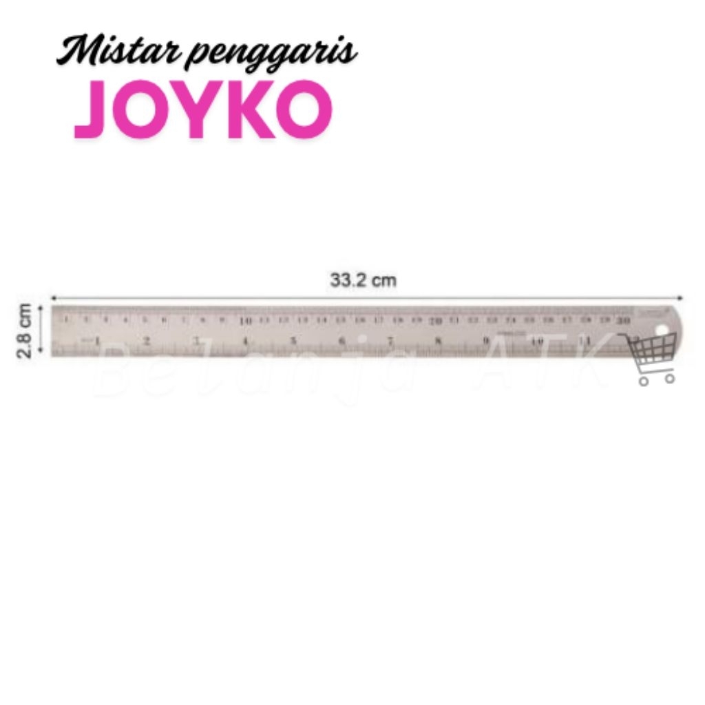 

Joyko Penggaris/ Mistar Besi 30 cm