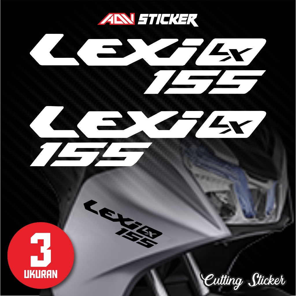 Sticker Cutting Logo YAMAHA LEXI LX 155 | Cutting Sticker Motor Premium | 3 Ukuran | 2 Pcs | 10 Warn