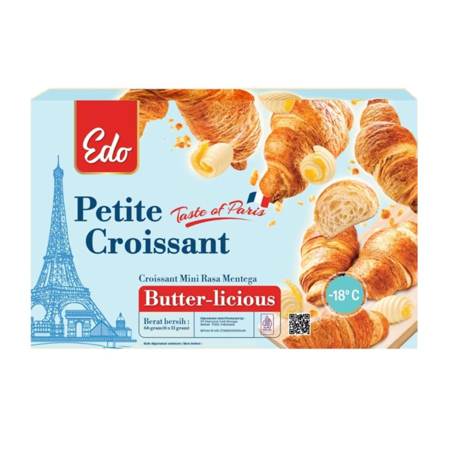 

EDO Petite Croissant Butterlicious 66gr frozen pastry