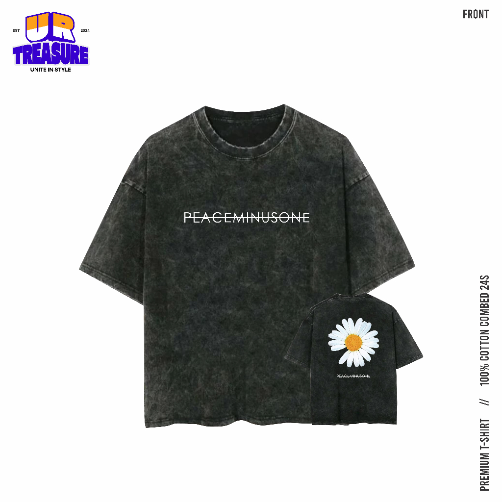 T-Shirt G Dragon Peaceminusone Oversized Washed / kaos peaceminusone GD  by urtreasure