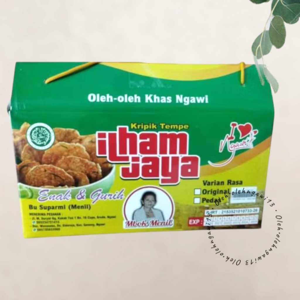 

Keripik tempe, keripik tempe ilham jaya ISI 5, ilham jaya BOX SEDANG, Oleh oleh ngawi, jajanan Ngawi