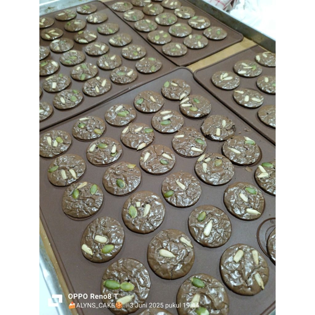 

Brownie Chips Cookies (topping sunflower seeds & pumpkins seeds