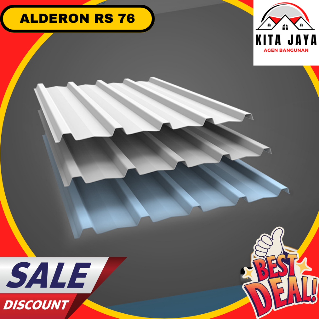Atap UPVC Alderon RS 76 Single Layer Trimdeck