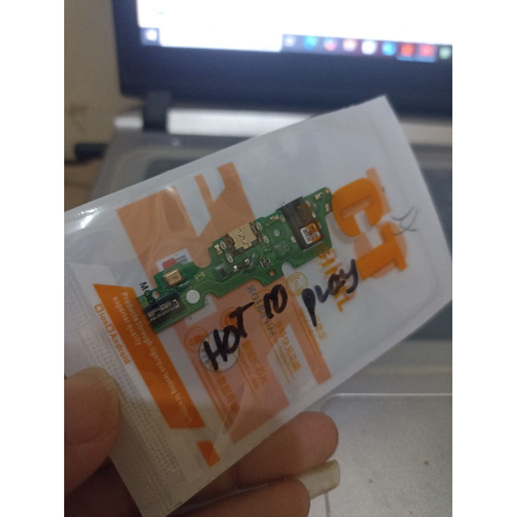 PAPAN CAS KONEKTOR CHARGER PCB INFINIX HOT 9 PLAY 10 PLAY + IC HF ORI