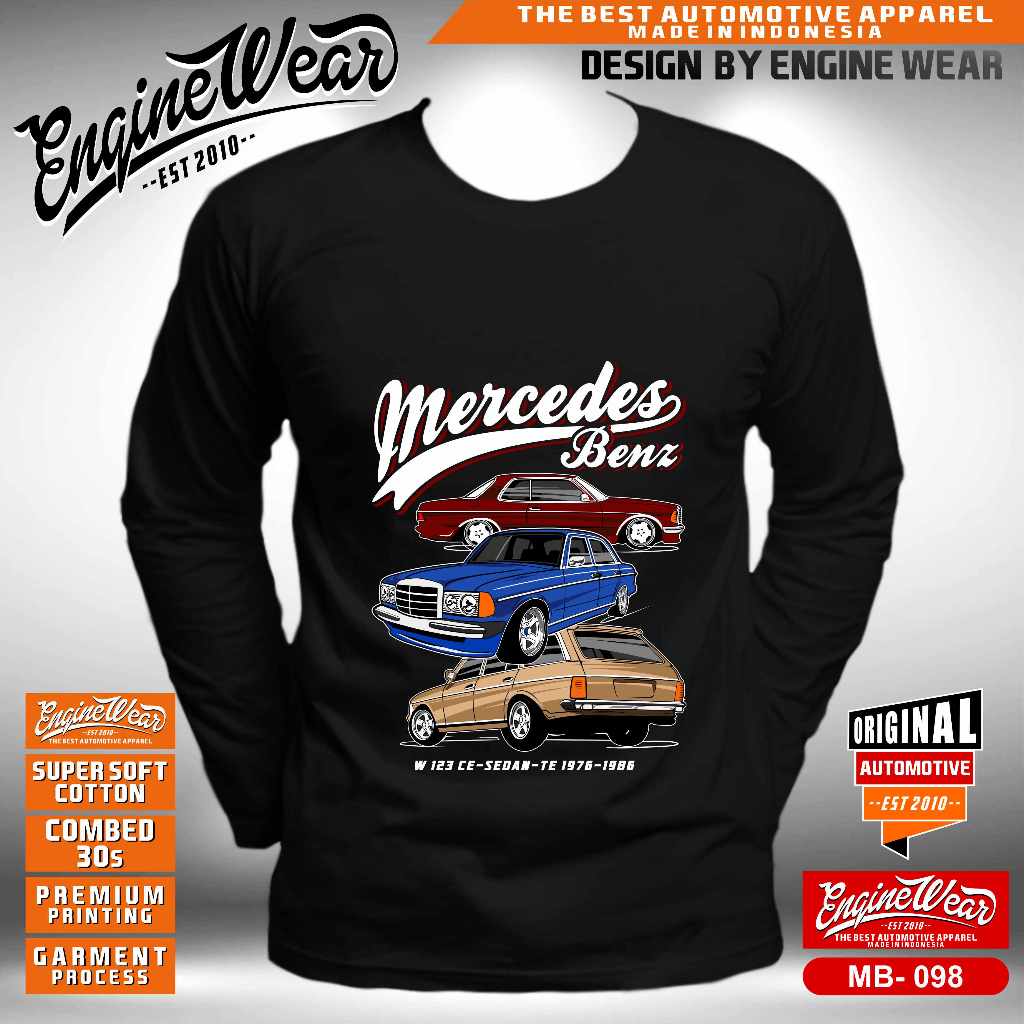 kaos mercedes benz W123 W124 W203 W202 W204 W210 W211 W212 W140 tshirt mercy tiger baju mobil klasik