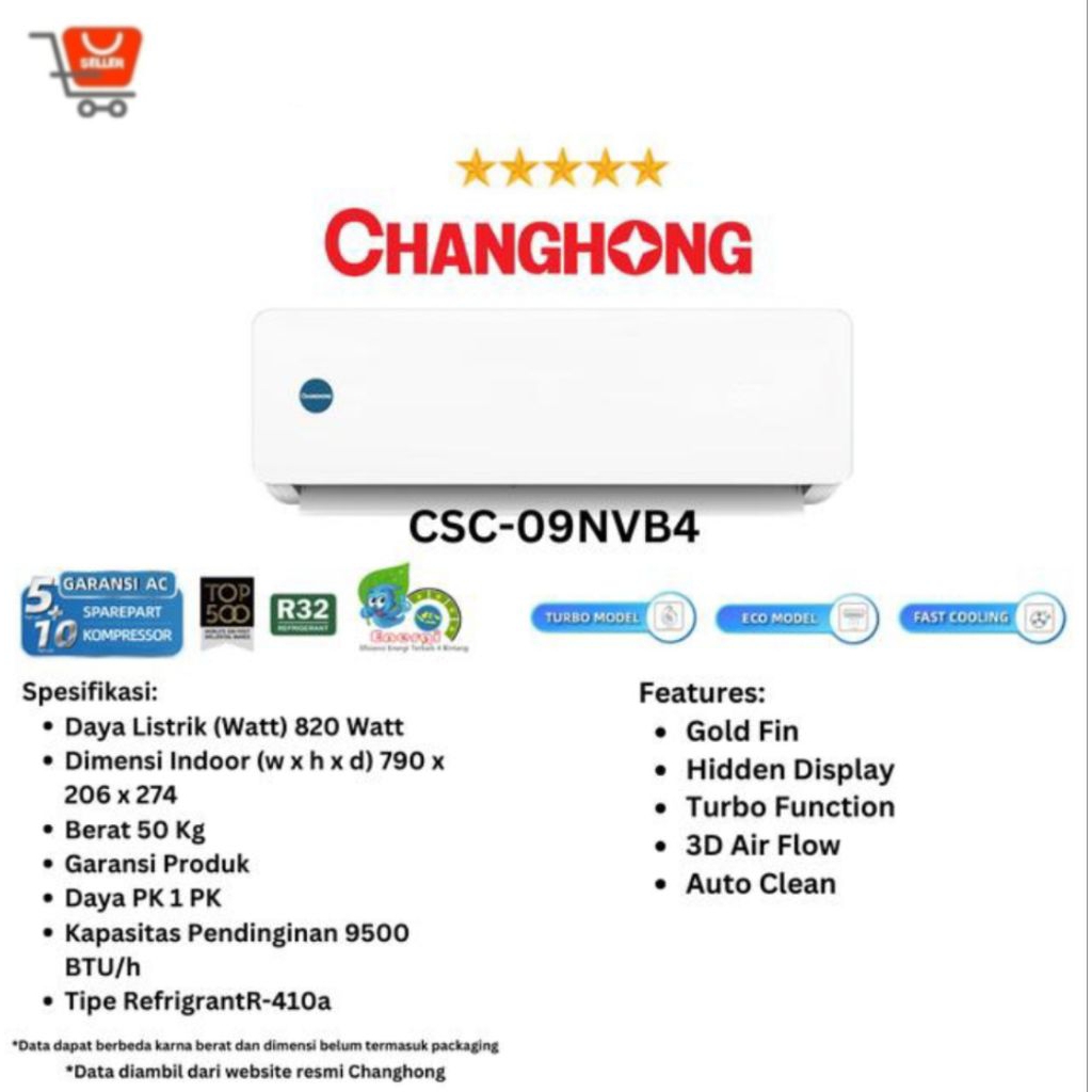 AC CHANGHONG 1 PK CS-C9NVB4 gold fin