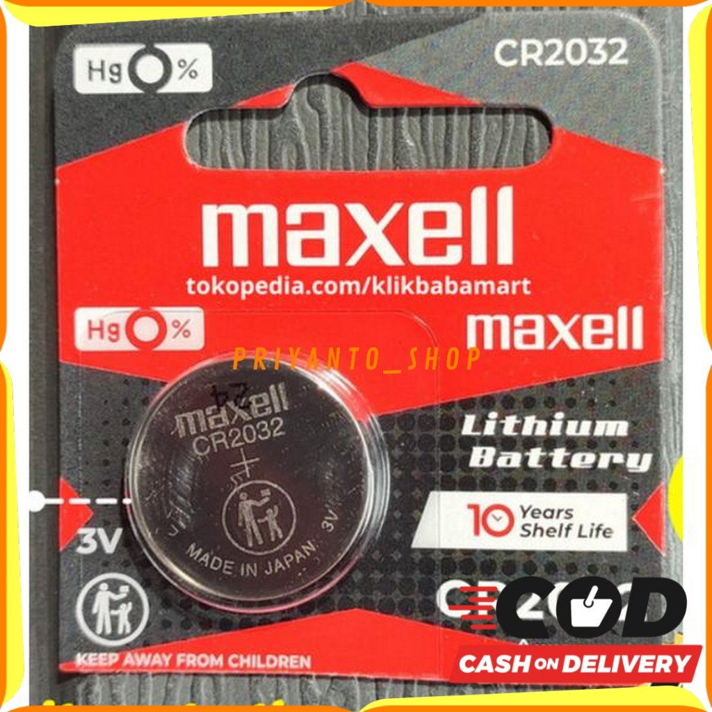 Baterai Jam Tangan Original Maxell CR 2032 CR 2016 CR 2025 Kwalitas Original Japan