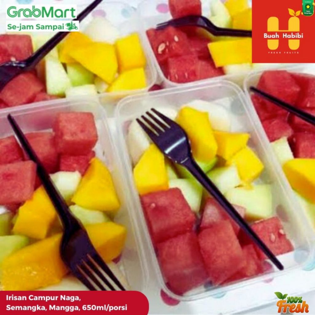 

irisan buah naga,semangka,nanas 650ml/porsi