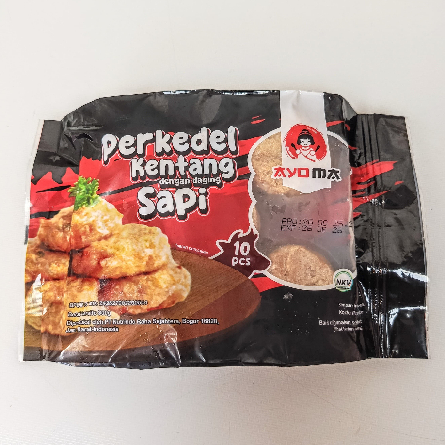 

AYOMA Perkedel Kentang SAPI Isi 10 pcs 300gr Beku Enak Gurih Halal Praktis