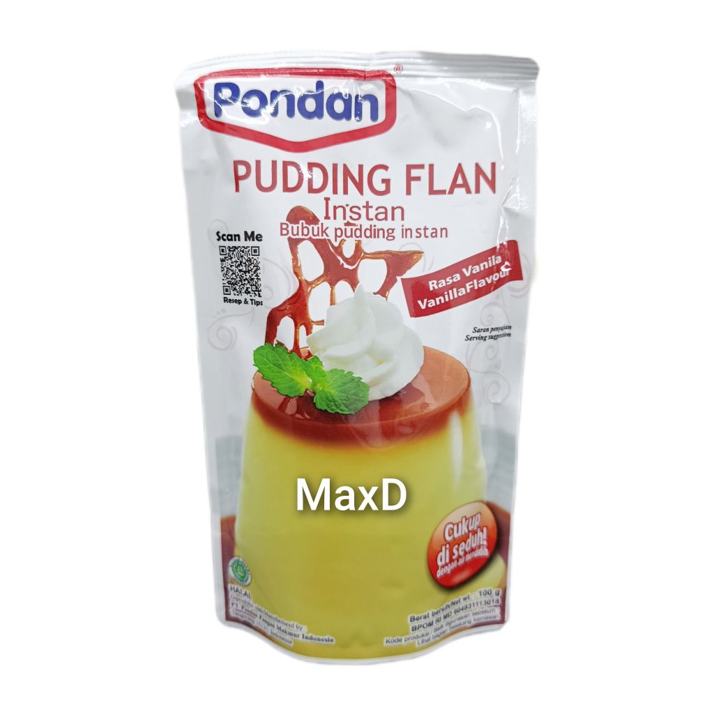

Pondan Pudding Flan Instan Bubuk Rasa Vanila 100 gr × 24 Pcs