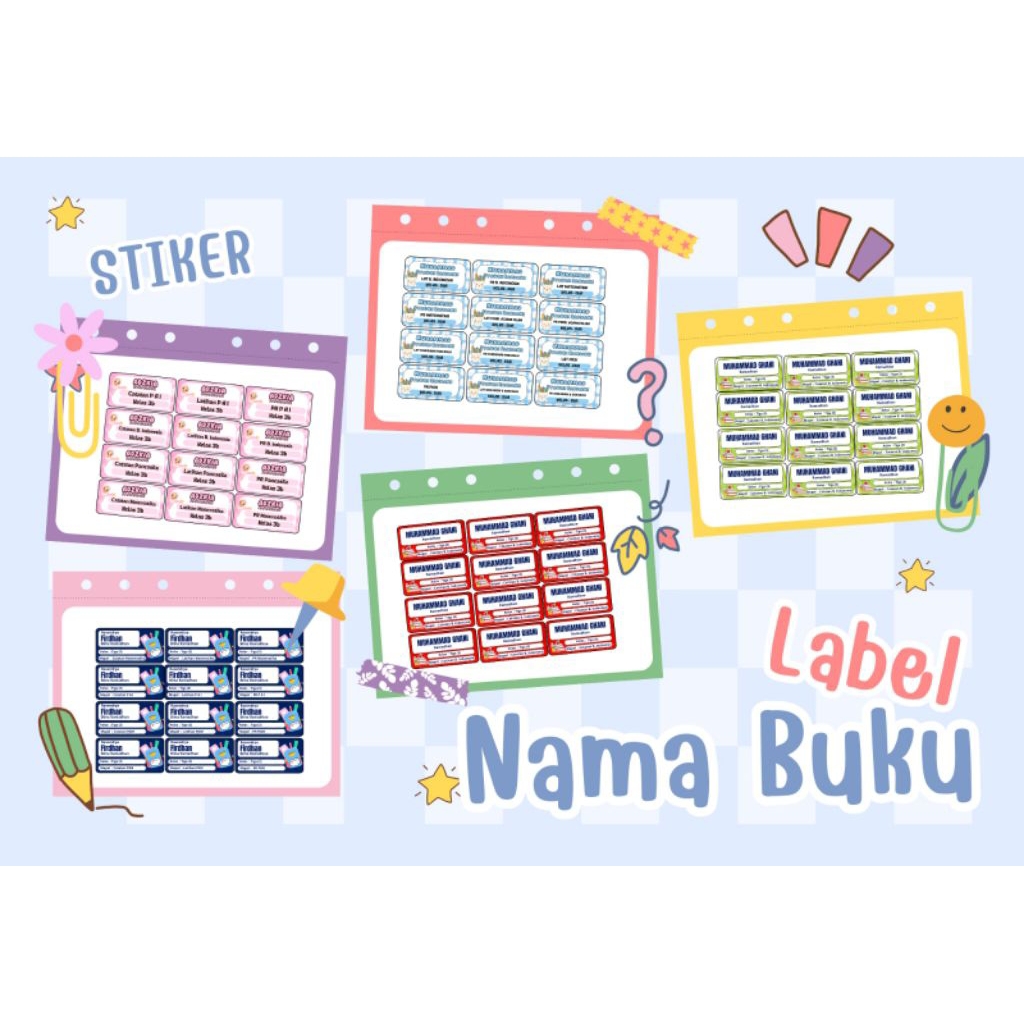 

24 PCS STIKER LABEL NAMA BUKU