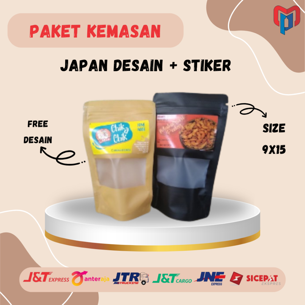 

PAKET KEMASAN JAPAN DESIGN 9 X 15 + STIKER [100PCS] / STIKER LOGO/ PAKET KEMASAN + LOGO