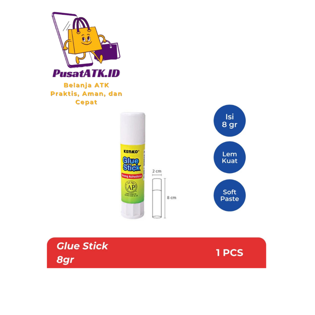 

Kenko Glue Stick / Lem Stik / Lem Batang 8 Gr
