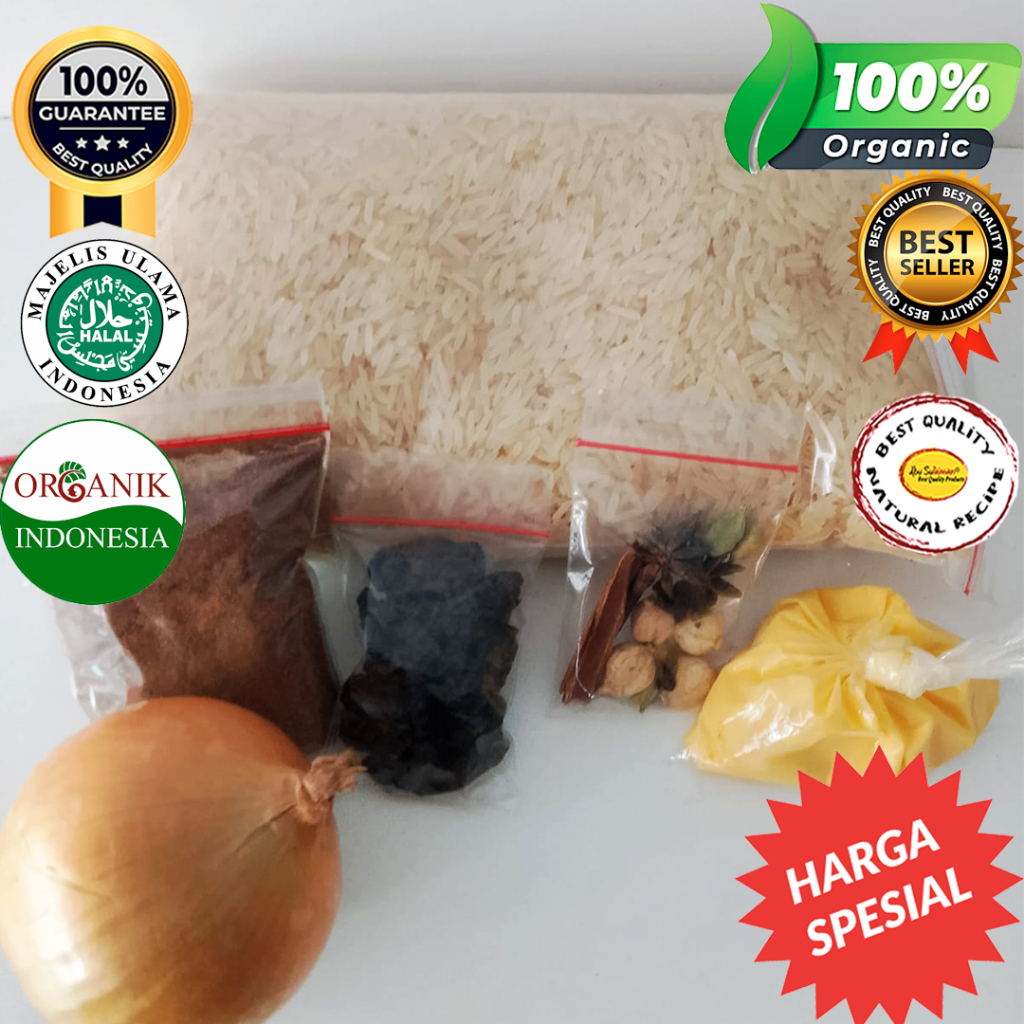 

Paket Komplit Beras Basmati 1 kg EKSTRA BOMBAY KISMIS ABU SULAIMAN / Paket Komplit Beras Beras Basmati Kebuli briyani mandhi kabsah bukhari shawarma