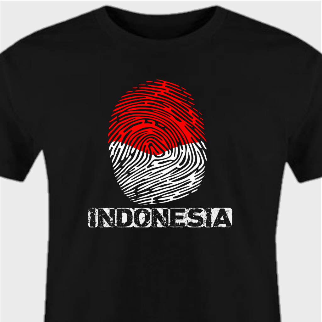 Kaos Pria Premium NASIONALISME "SIDIK JARI INDONESIA"