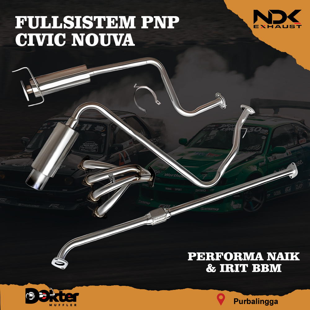 KNALPOT MOBIL RACING NDK EXHAUST CIVIC NOUVA FULLSISTEM PNP NDK EXHAUST