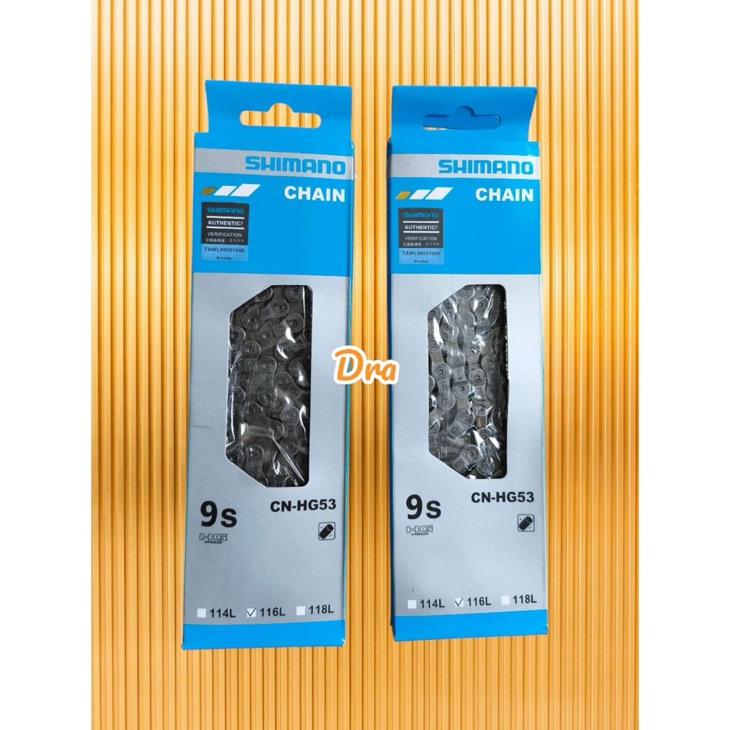 RANTAI SEPEDA 9 SPEED SHIMANO CN HG 53 SEPEDA MTB LIPAT DAN ROADBIKE