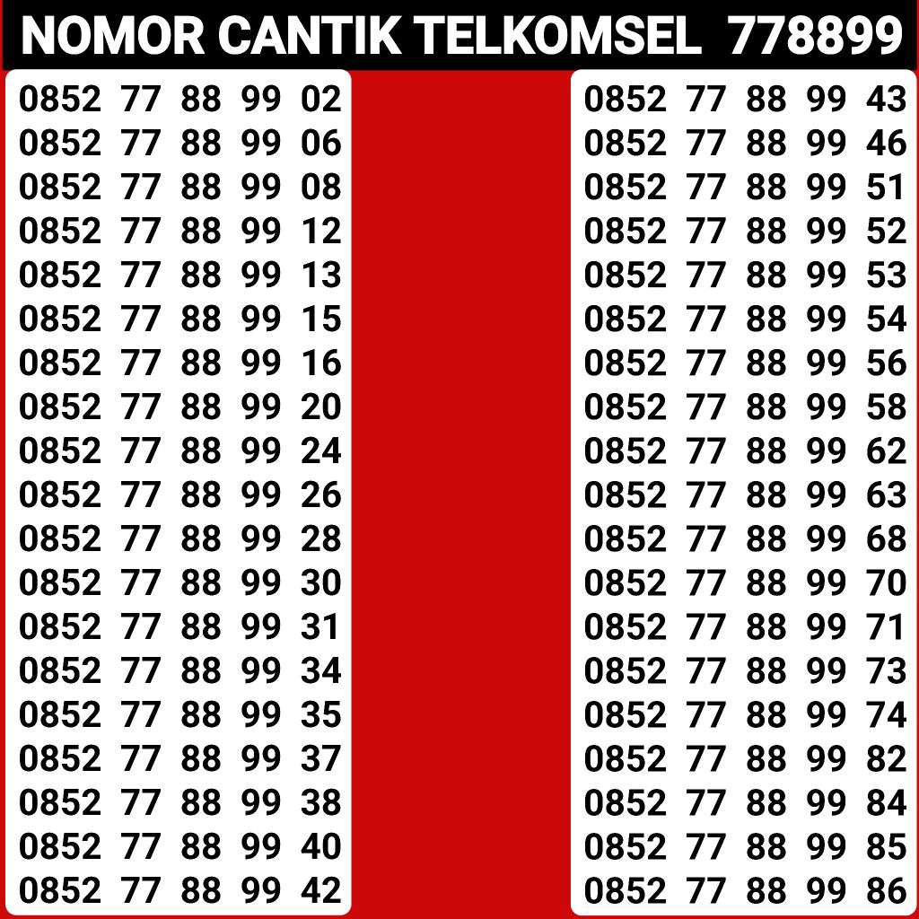 Nomor cantik Simpati Kartu Perdana Simpati Urut naik 34567810