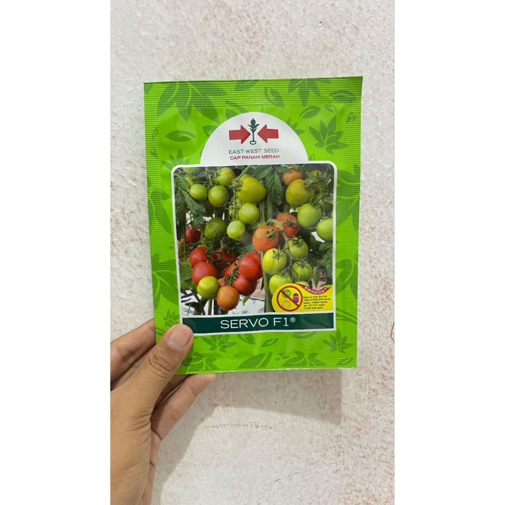 Bibit tomat servo F1 tahan virus benih tomat cap panah merah isi 1750 butir exp 2026