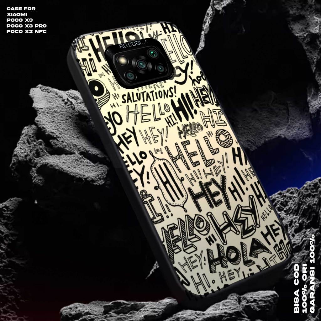 Case Xiaomi Poco X3 - X3 nfc - X3 Pro Casing Xiaomi Motif art Premium Matte Hard Casing - Case IMD -