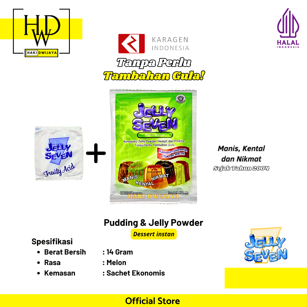 

Jelly Seven Ekonomis Bubuk Jelly Serbaguna 14 gram x 12pcs Rasa Anggur