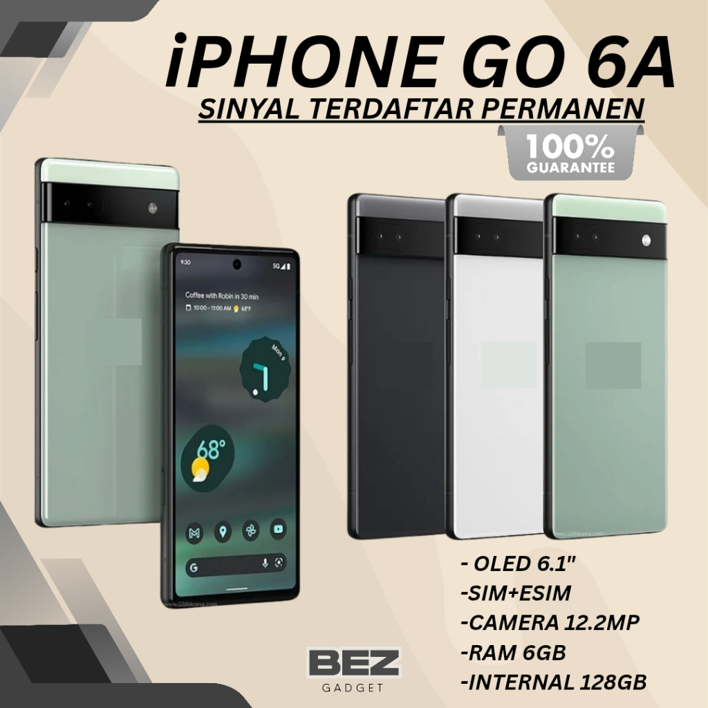 iPhone GO 6A Ram 6GB Internal 128GB Mulus Like New Sinyal Permanen Terdaftar Bergaransi