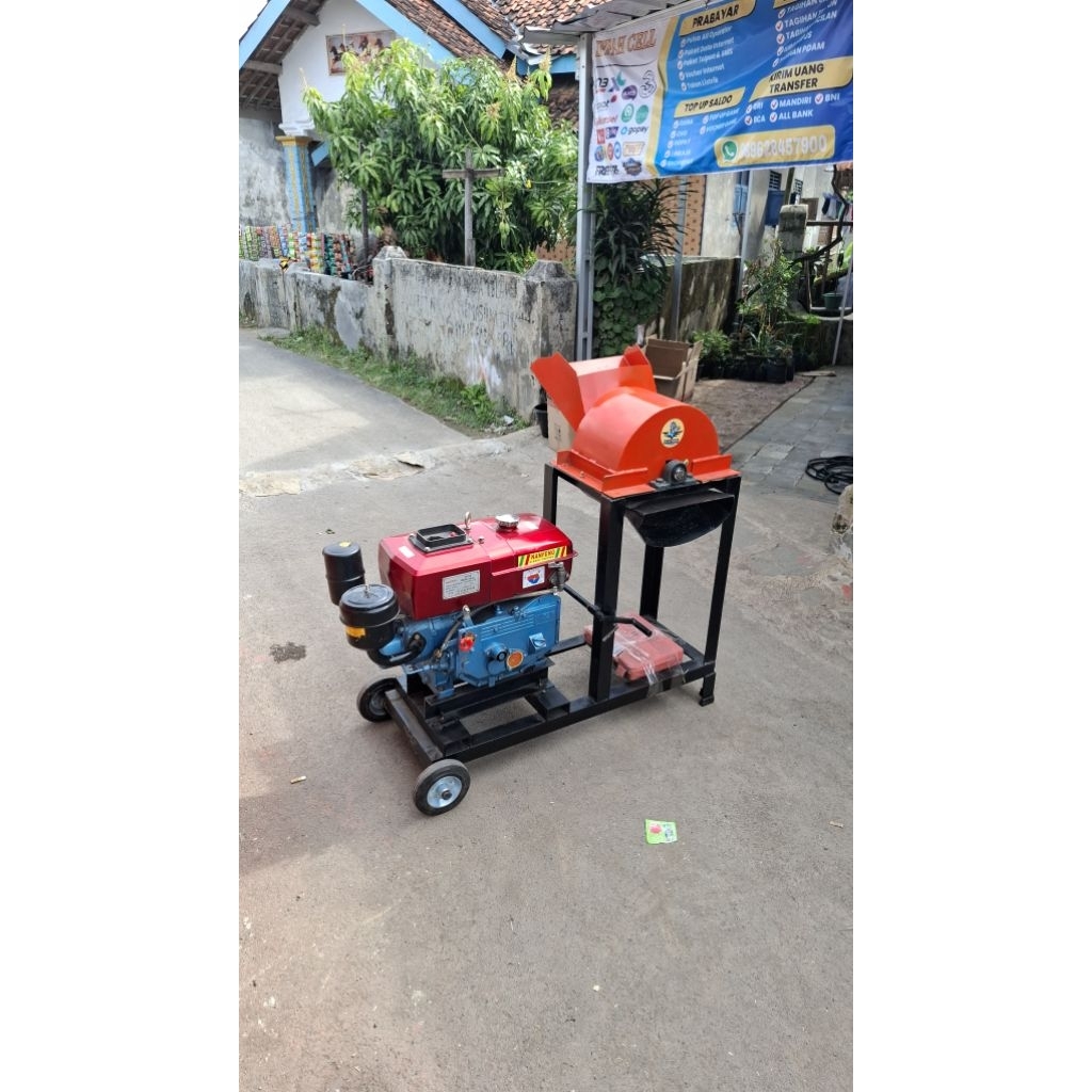 mesin cacah rumput Cobek 13 mata pisau disel solar