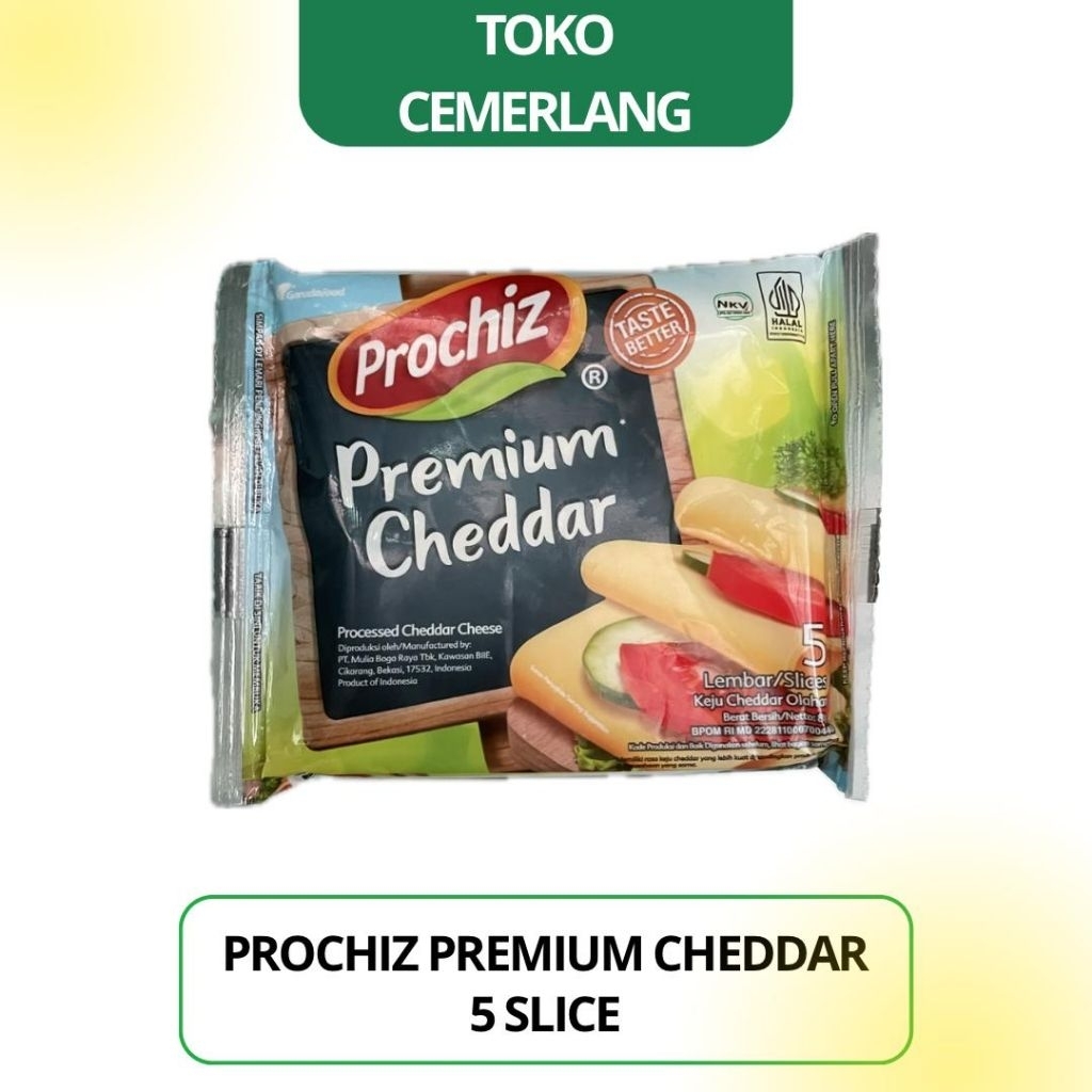 

Keju Prochiz Premium Cheddar isi 5 Slices