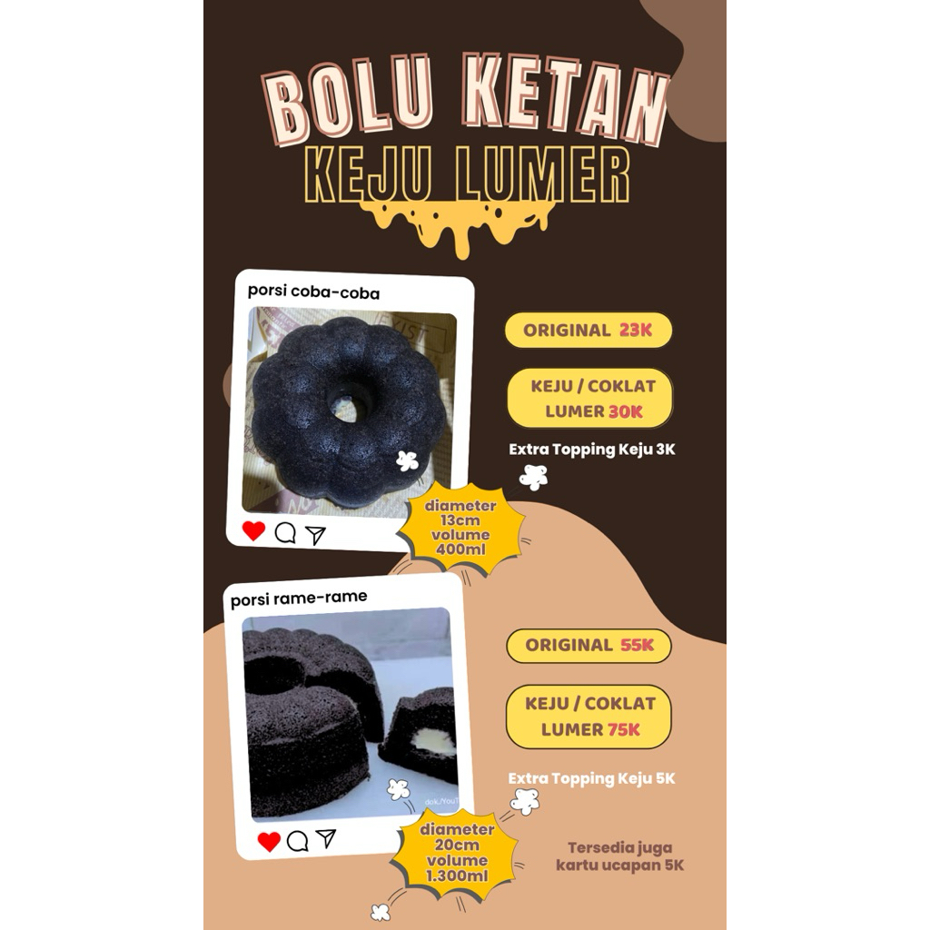 

Bolu Ketan Hitam Keju Lumer