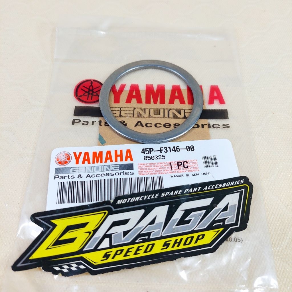 WASHER OIL SEAL RING SHOCK SHOK SOK DEPAN BYSON KARBU FI ORIGINAL YGP ASLI ORIGINAL YAMAHA 45P-F3146