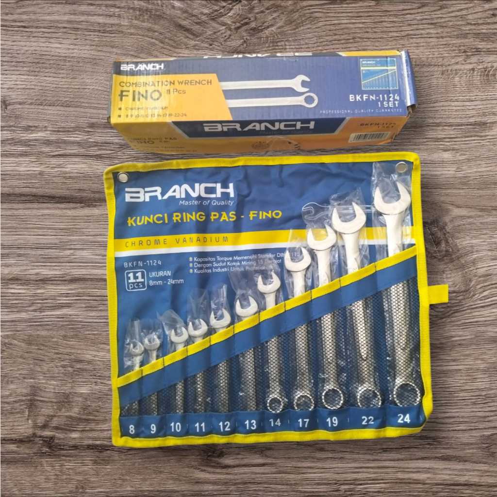 BRANCH Kunci RingPas Set 11 Pcs Fino 8-24 Mm BKFN-1124