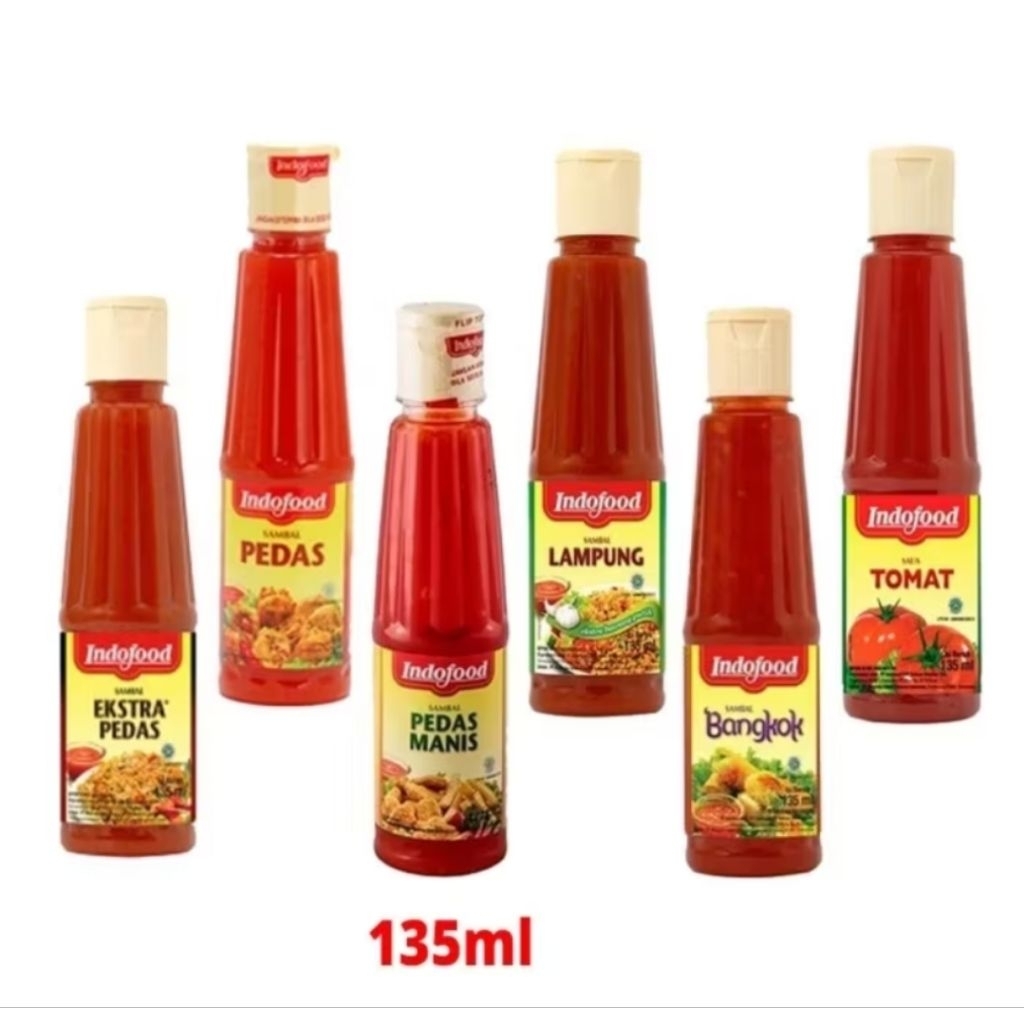 

Sambel indofood botol Extra pedas/pedas/pedas manis ( 135 ml )