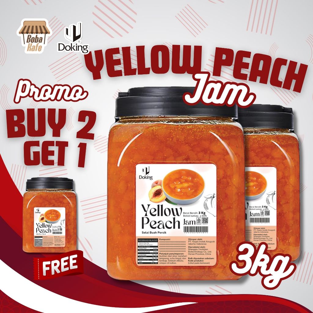 

PROMO KEMERDEKAAN BELI 2 GRATIS 1 - Doking Yellow Peach Jam – 3 KG