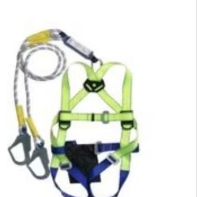 Safety body harness double hook absorber