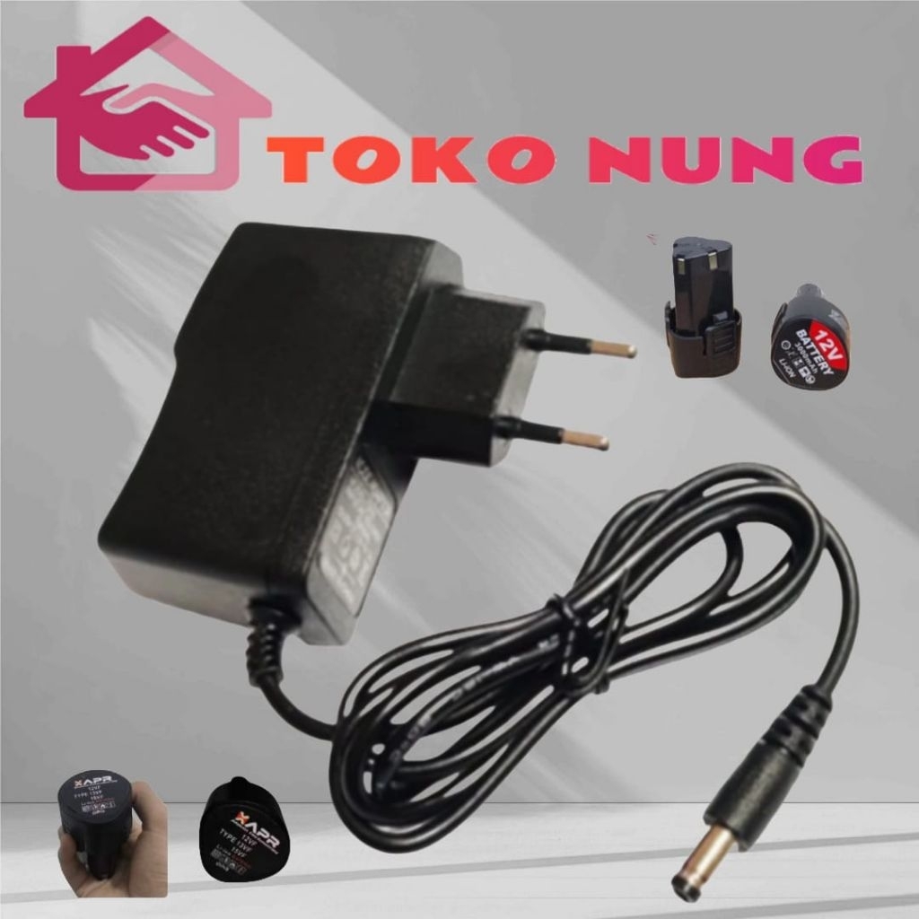 CHARGER BOR CORDLESS 12V CASSAN BOR TANGAN BATERAI 12V JLD HILDA SUNC KAMOLEE UNIVERSAL