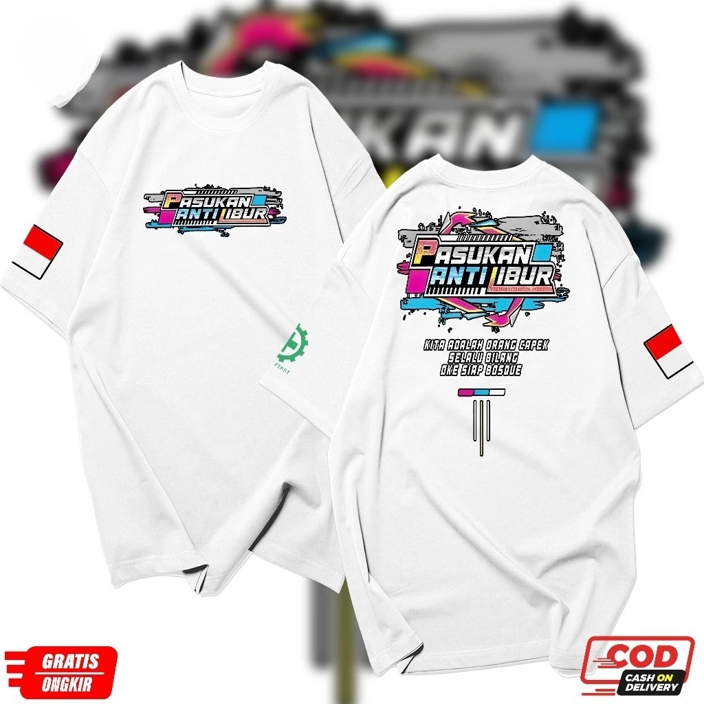 KAOS pasukan anti libur KAOS DISTRO pasukan anti libur PRIA WANITA