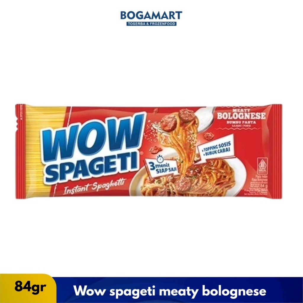

Wow Spageti Meaty Bolognese 84gr 1pcs