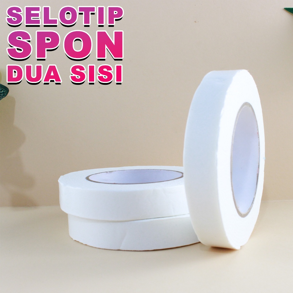 

Selotip Spons Dua Sisi Putih Perekat Kuat Double Tape Foam Multifungsi Terbaru LD-28